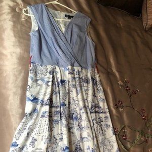 Chetta B Paris Print Dress